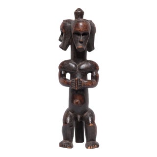 Vintage African Three-Headed Fang Figure For Sale
