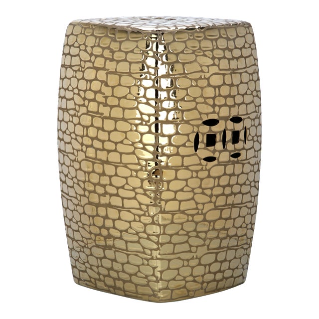 April Garden Stool in Gold For Sale