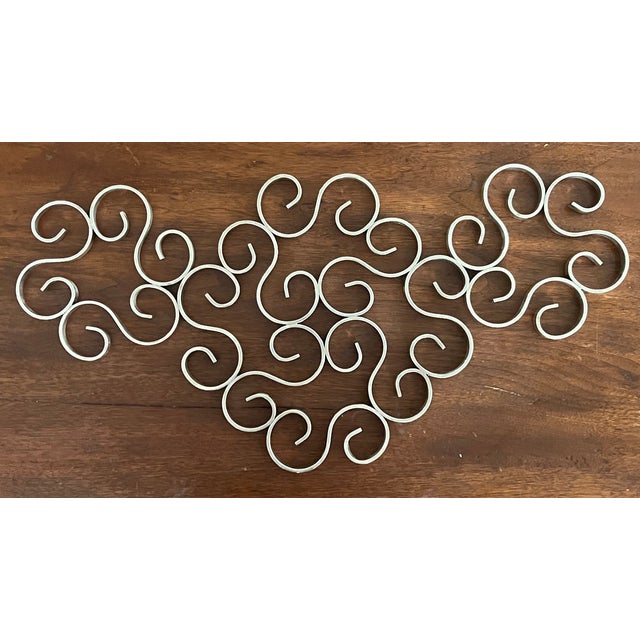Christofle Silverplated Arabesque Scrolling Trivet Set of 3, C. 1960's For Sale In San Francisco - Image 6 of 16