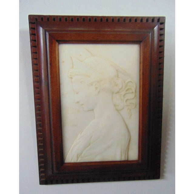 19th Century St Cecelia Carved Marble Plaque For Sale - Image 10 of 10