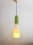Green Italian Green Glass Lamp with Brass, 1960s For Sale - Image 8 of 12
