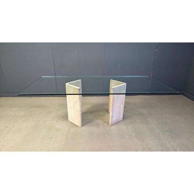 Vintage Italian Travertine Dining Table, 1970s For Sale - Image 10 of 12