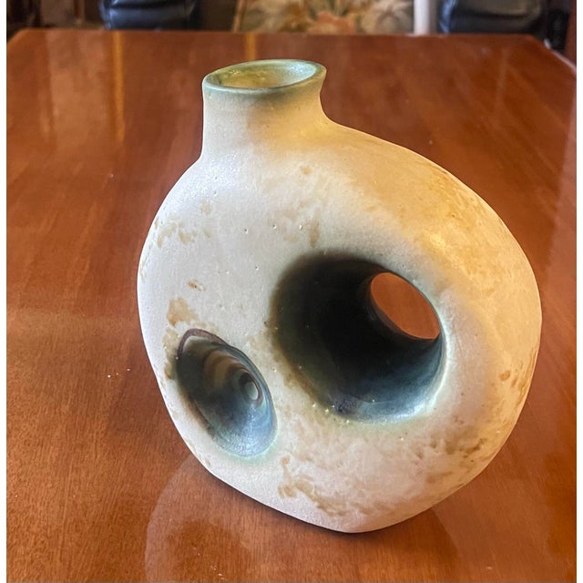 Ceramic Space Age Openwork Ceramic Vase by Nikos Dazelidis, Athens, 1960s For Sale - Image 7 of 12