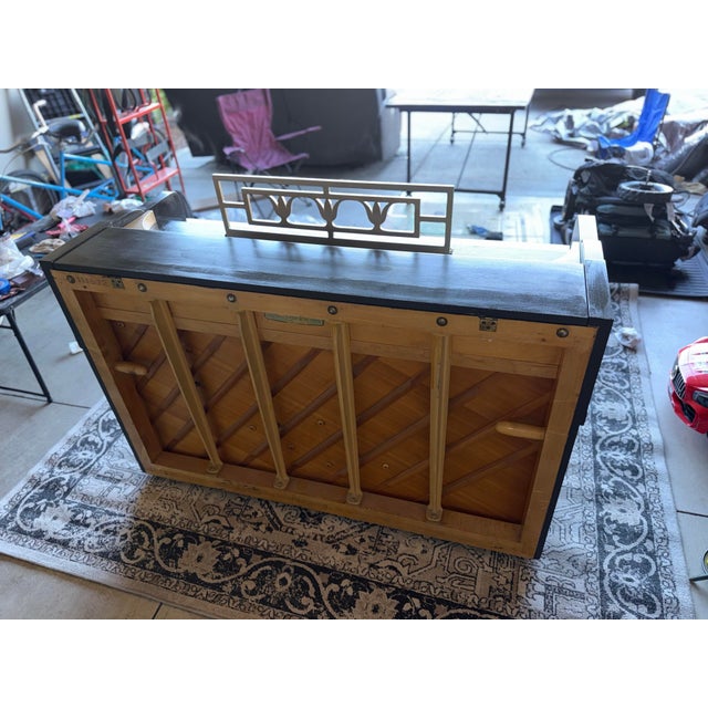 1957 Stunning Custom Charcoal & Gold Everett Piano | Mid-Century / Hollywood Statement Piece For Sale - Image 9 of 9