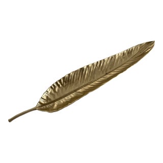 1950s Bird of Paradise Leaf Platter - Metal Crafters For Sale