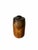 A substantial decorative vessel featuring a cylindrical body, rounded shoulders and a narrow opening. Rich amber, ochre...