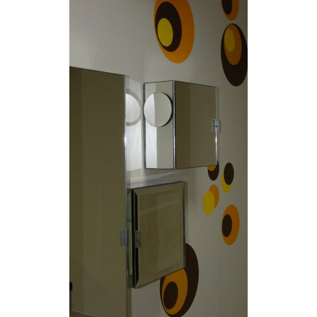 Vintage Italian Mirrored Cabinets, 1970s, Set of 3 For Sale - Image 11 of 18