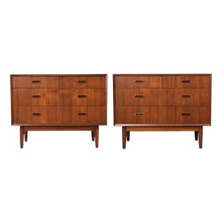 Pair of Lyby Mobler Danish Modern Modular Teak Chests of Drawers For Sale