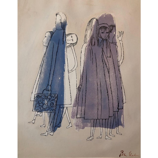 Ben Shahn, Ben Shahn Original Hand Signed Litho WPA Artist Rilke Poem Lithograph Portfolio, 1968 For Sale