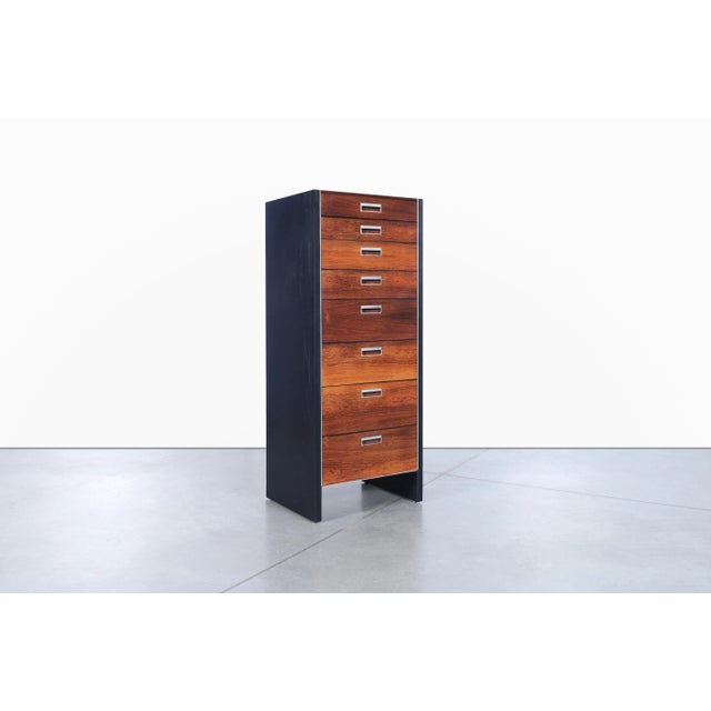 1960s Mid-Century Modern Rosewood Tall Dresser by Robert Baron for Glenn of California For Sale - Image 5 of 11