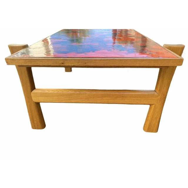 Vintage Enameled Coffee Table with Lava Effect Top, 1970s For Sale - Image 18 of 18