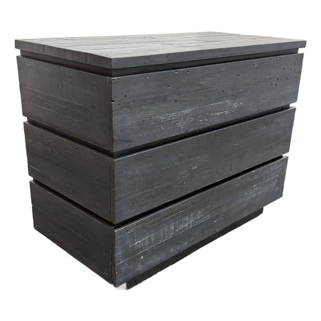 West Elm Plank Wood Dresser For Sale