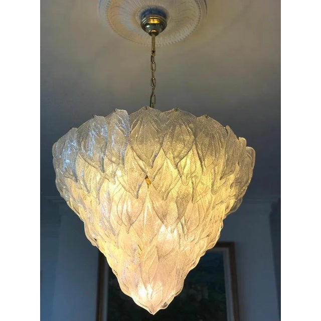 Italian Modern Murano Glass Polar Chandeliers, 1970s, Set of 2 For Sale - Image 10 of 18