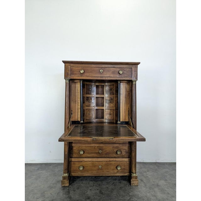 Traditional Empire Secretary Desk with Alcove Drawers For Sale - Image 3 of 17