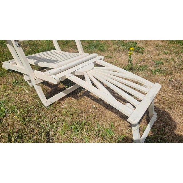 British Art Deco Folding Sunray Garden Lounger, 1930 For Sale - Image 16 of 18