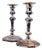 Modernist Silver Candlesticks with Octagonal Bases For Sale