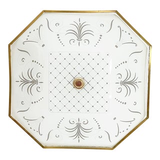 Midcentury Octagonal Flush Light For Sale