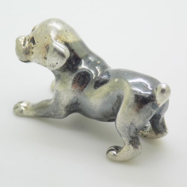Vintage Italian Playful Puppy Dog Figurine in Silver 800 by Sorini, Arezzo, 1980s For Sale - Image 3 of 14