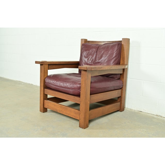 Stickley Mission Oak Arts & Crafts Eastwood Lounge Chair For Sale - Image 13 of 13