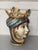 Antique hand-painted Sicilian queen Moor's head, height 25 cm, circumference 20 cm