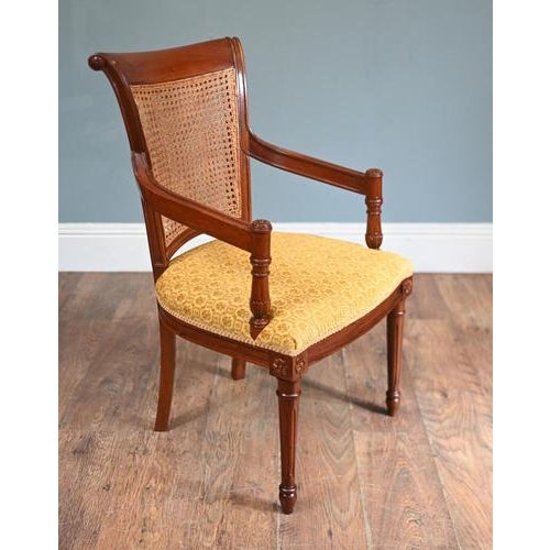Wood Regency Armchairs with Bergere Backs, 1930s, Set of 2 For Sale - Image 7 of 11