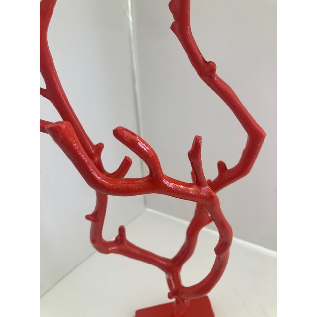 Coral Faux Metal Sculpture. Beautiful color coral and amazing craftsmanship and metal work. Add some eclectic style to...