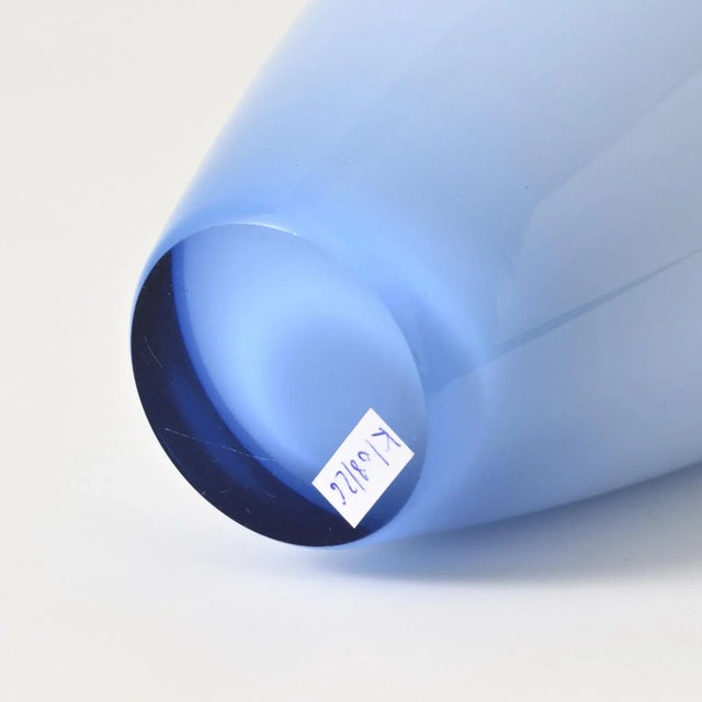 Light Blue Opaline Glass Vase from Holmegaard, 1960s For Sale - Image 7 of 10