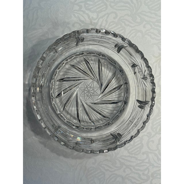 This large bowl is made of hand cut full lead crystal. It has a substantial weight of 7.5 lb. It was used mostly as a...