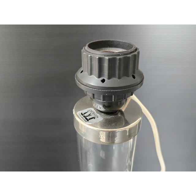 Vintage Bottle-Shaped Table Lamp in Glass by Ingo Maurer for Design M, 1960s For Sale - Image 3 of 6