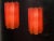 Italian large glass tube sconces each sconce has 5 glass tubes in excellent conditions. the glass is a glossy earthy brown...