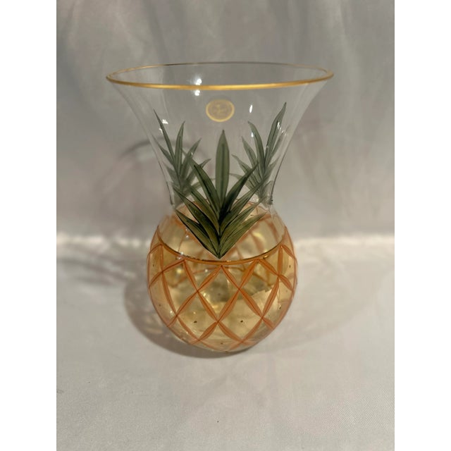 Vintage Romanian Large Crystal Pineapple Vase For Sale In Detroit - Image 6 of 7