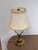 Lyre Form Brass Tone Table Lamp, Vintage For Sale In San Francisco - Image 6 of 12