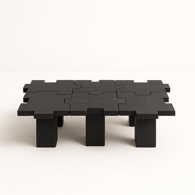 Contemporary Table in Milano Black by Alexandre Ligios For Sale - Image 3 of 3