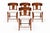 Set of Four Mid-Century Solid Walnut Klismos-Style Counter Stools with Bouclé Seats A beautiful set of four solid walnut...