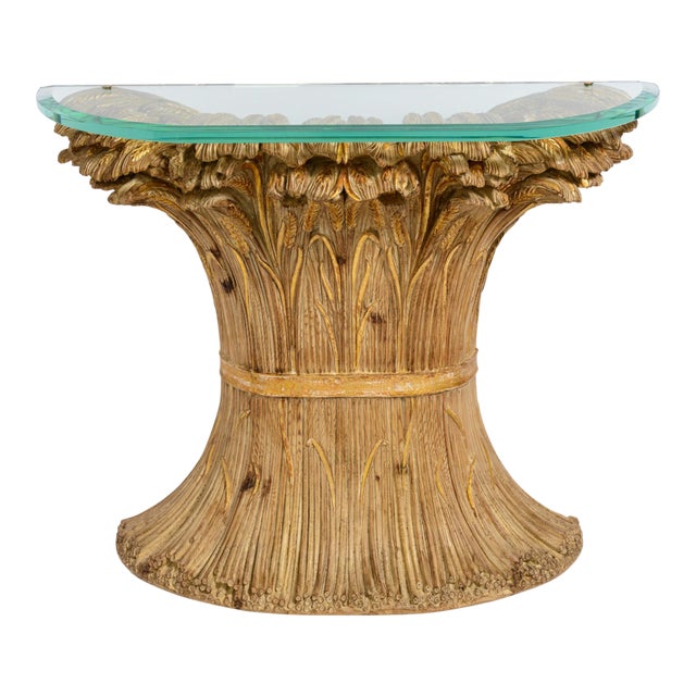 Italian Hollywood Regency "Sheaf of Wheat" Console Table, by Franco Chelini in the 1970s. For Sale