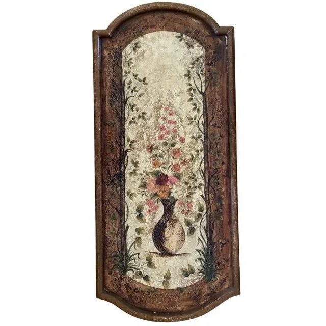 Neoclassical 1990s Maitland-Smith Still Life Floral Painting Panel For Sale - Image 3 of 9