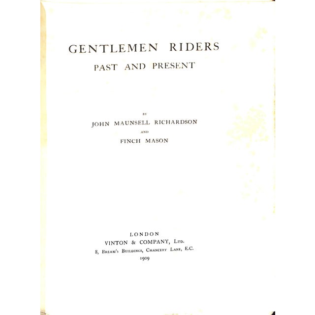 Traditional "Gentlemen Riders: Past and Present" 1909 Richardson, John Maunsell For Sale - Image 3 of 13