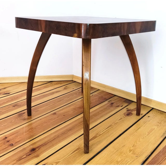 Wood Czechoslovakian Spider Table by J. Halabala for Up Závody, 1940s For Sale - Image 7 of 9