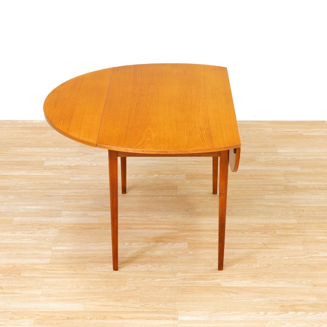 1960s Mid Century Teak Drop Leaf Dining Table For Sale - Image 11 of 12