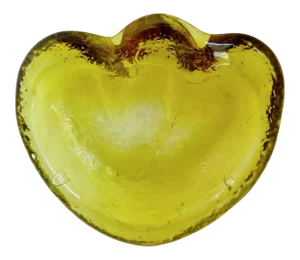 Blenko Yellow Glass Dish