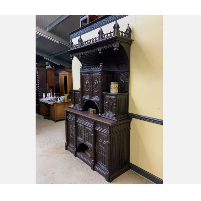Late 19th Century Antique Buffet in Oak, 1880 For Sale - Image 5 of 9