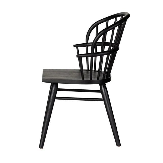 Black Four Hands Connor Dining Chair, Black Ash For Sale - Image 8 of 12