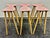 Set Of 6 Steelcase Enea Café Wood Counter Stool Upholstered Red Seat Excellent condition, although 1 stool has a slight...