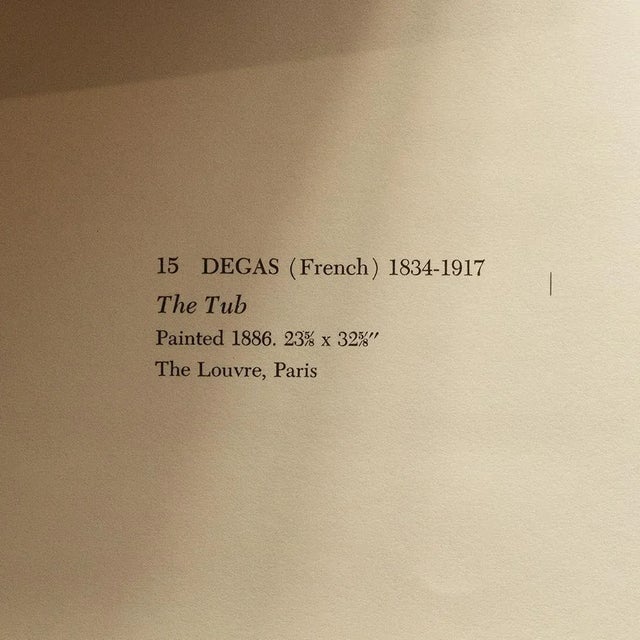 1950s 1955 After Edgar Degas "The Tub", First Edition Full-Color Vintage Print For Sale - Image 5 of 8