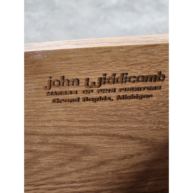 Mid Century John Widdicomb White Painted Slant Front Secretary Desk With Hutch For Sale - Image 12 of 12