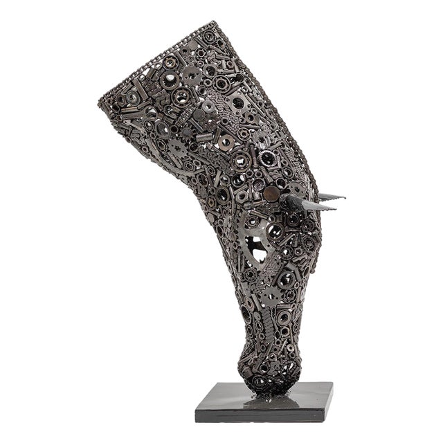 Metal Horse Head Sculpture by Azele Studio For Sale