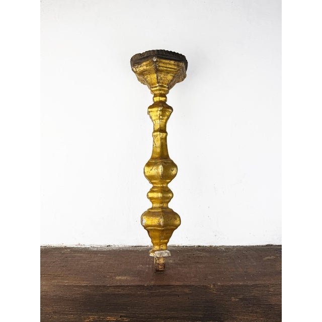 Architecture Salvage Wood Altar Candlestick For Sale - Image 18 of 18