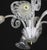Amazing Art Decò Murano Glass Chandelier 5 Light, 1950 For Sale - Image 11 of 18