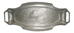Antique Orivit Pewter Art Nouveau German Fish Platter