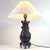 Metal Antique Japanese Bronze Lamp, 1910s For Sale - Image 7 of 11